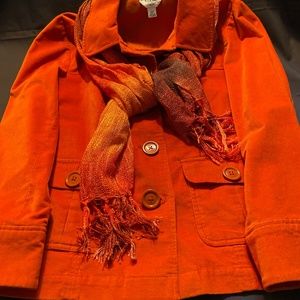 Talbots Orange Gorgeous Stretch Jacket Size 14 W